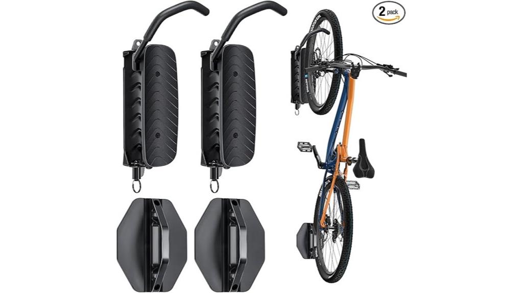 dual swivel vertical bike hangers