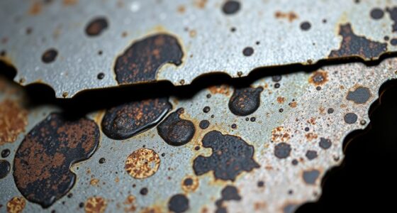 edge metal stains appear