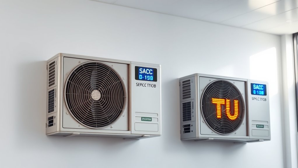 efficiency versus cooling capacity