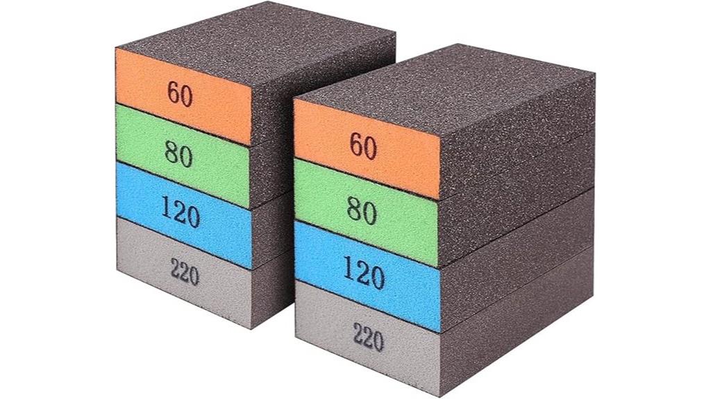 eight pack multi grit sponges