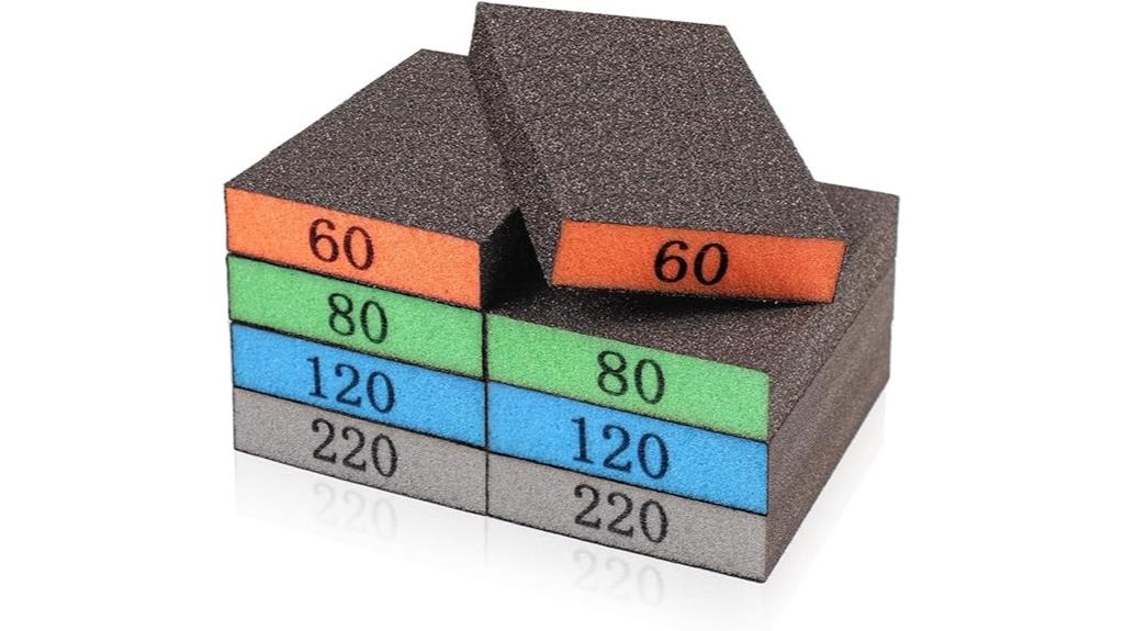 eight piece sanding sponge set