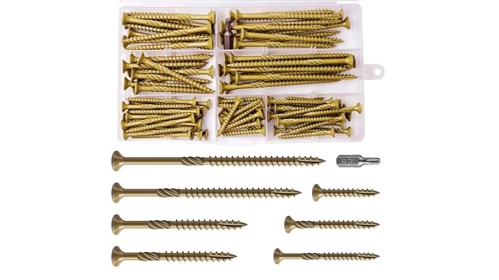 exterior bronze deck screws