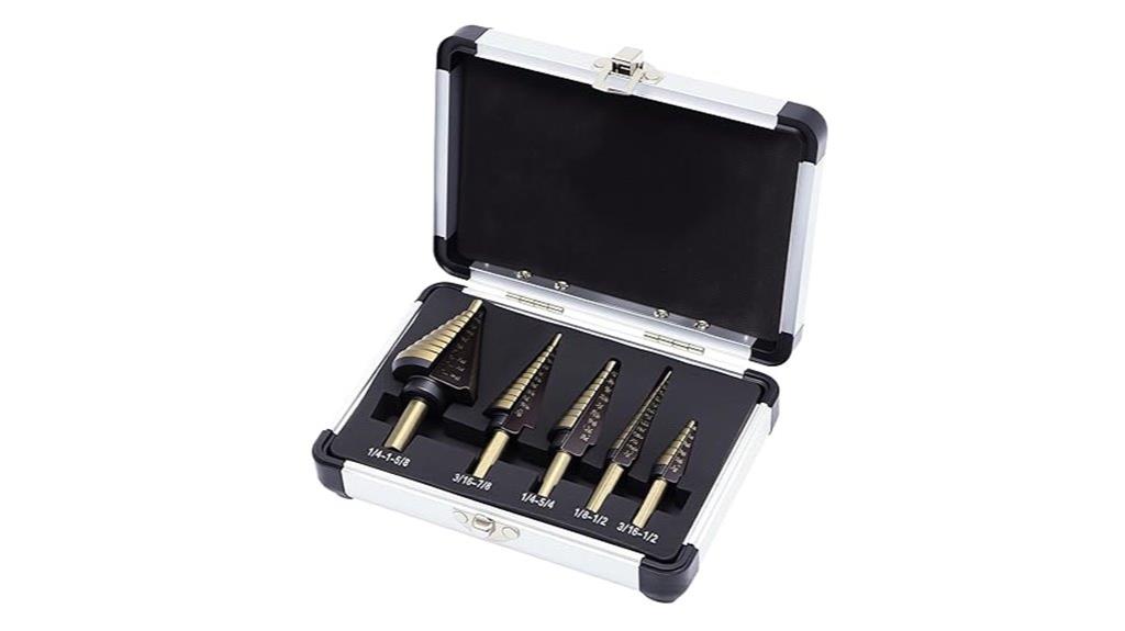 five piece drill bit set