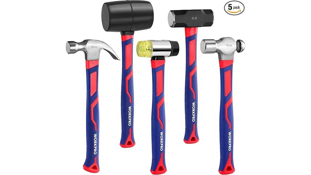 five piece hammer set