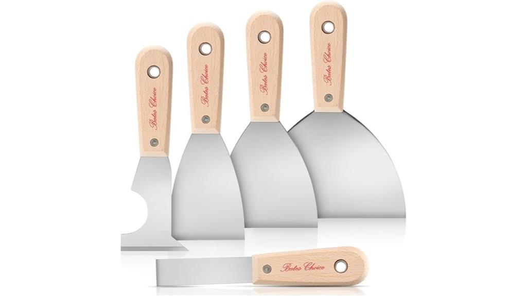 five piece paint scraper set