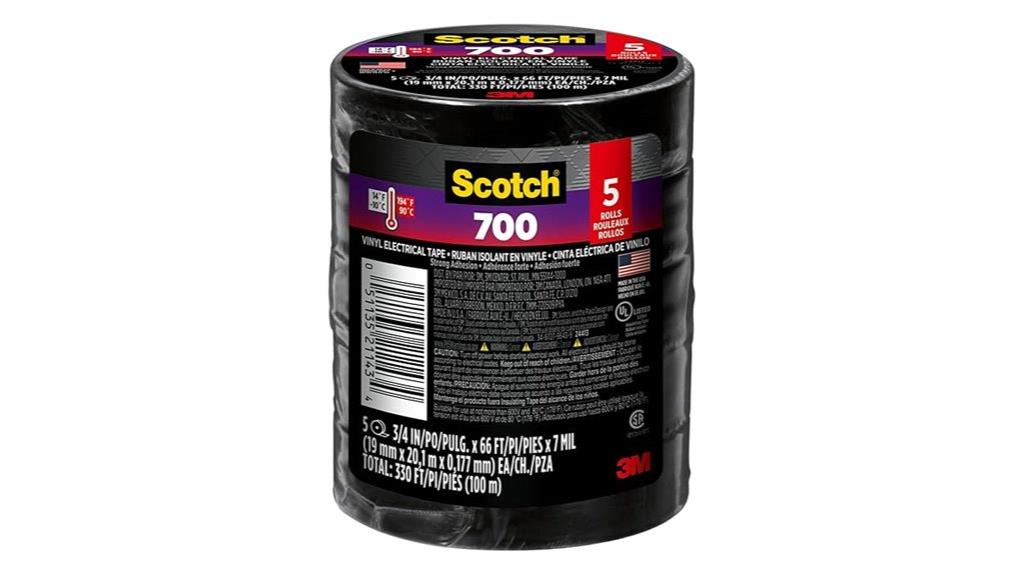 five rolls of scotch tape