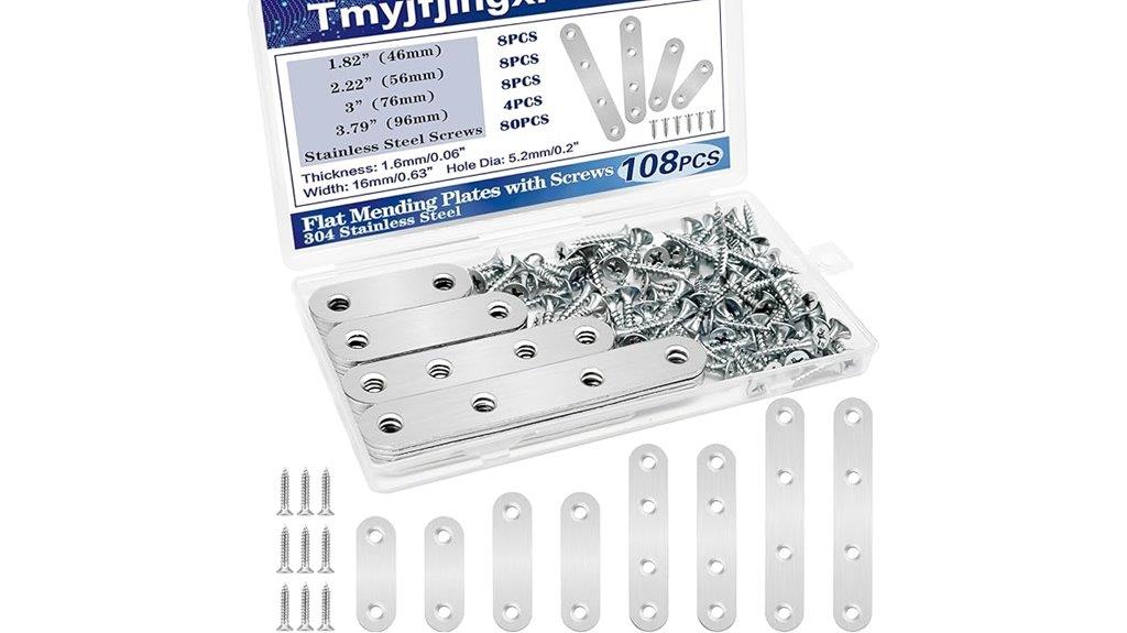 flat metal brackets set