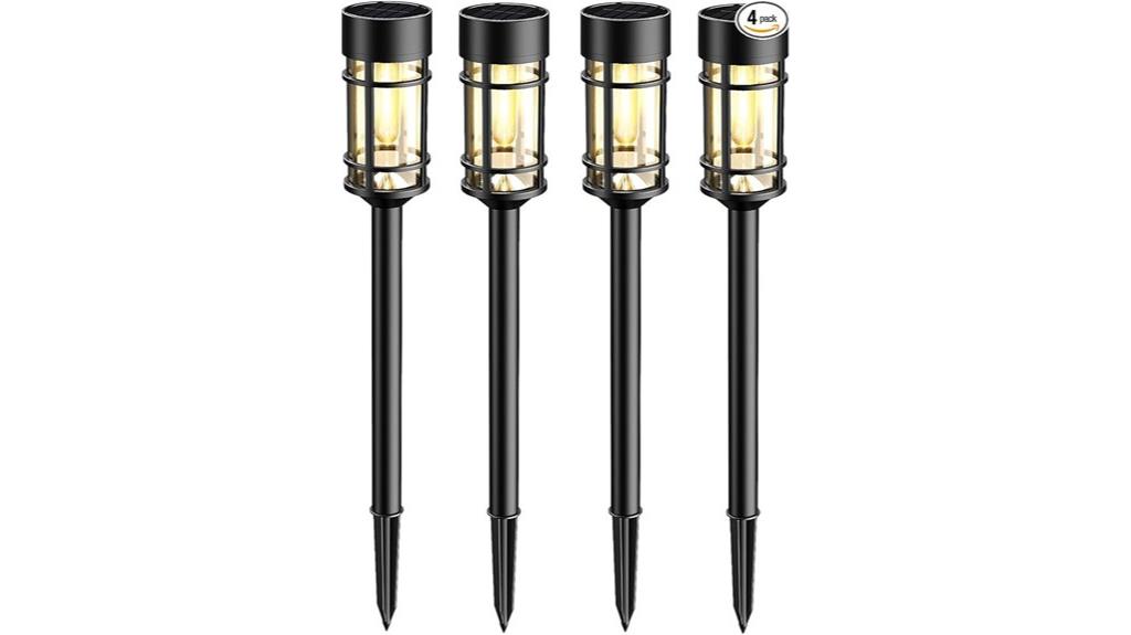 four pack solar lights