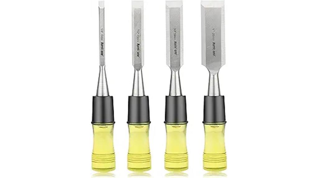 four piece wood chisel set
