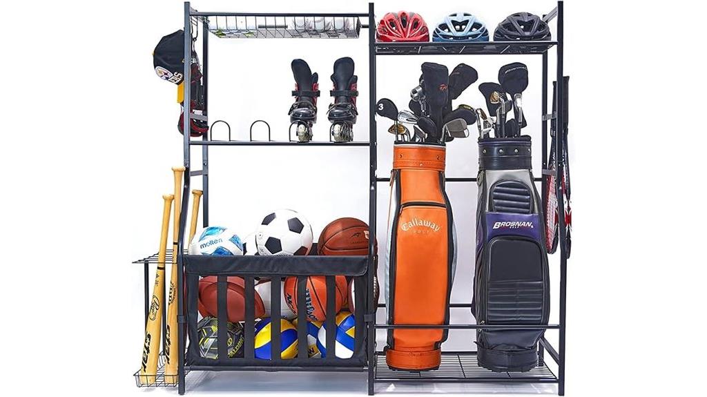 garage sports gear organizer