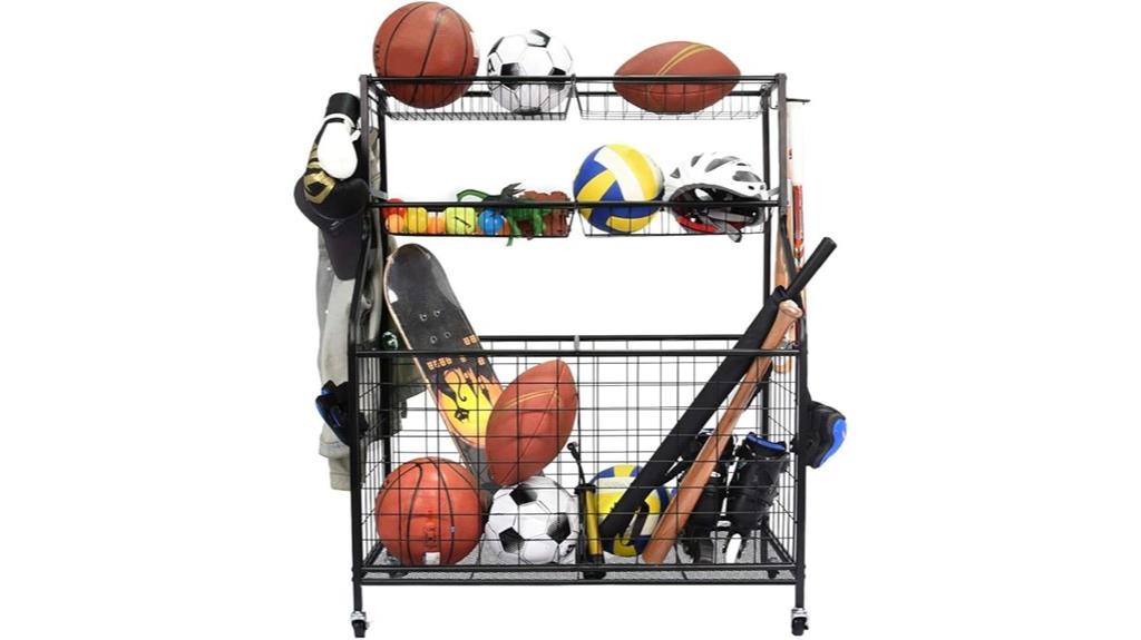 garage steel sports organizer