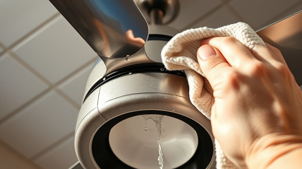 gentle damp cloth wipe
