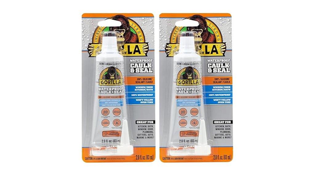 gorilla silicone caulk pack