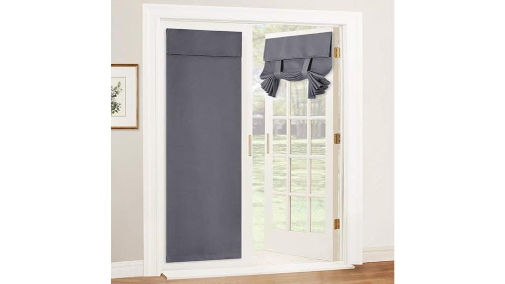 gray french door curtain
