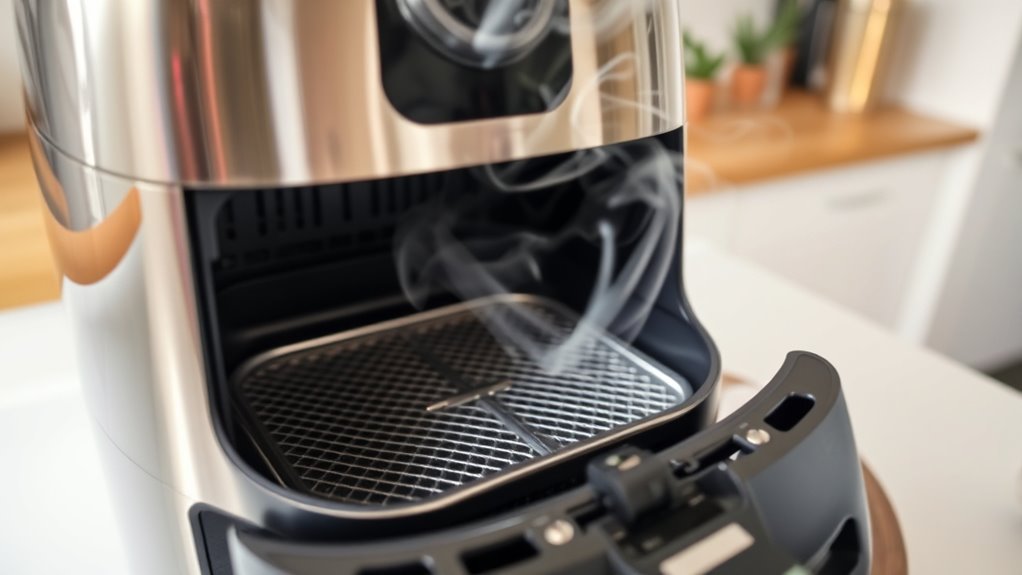 grease buildup causes smoking