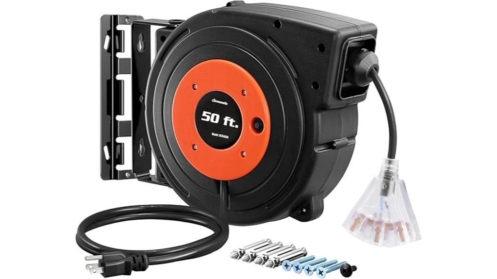 heavy duty 50 foot retractable cord