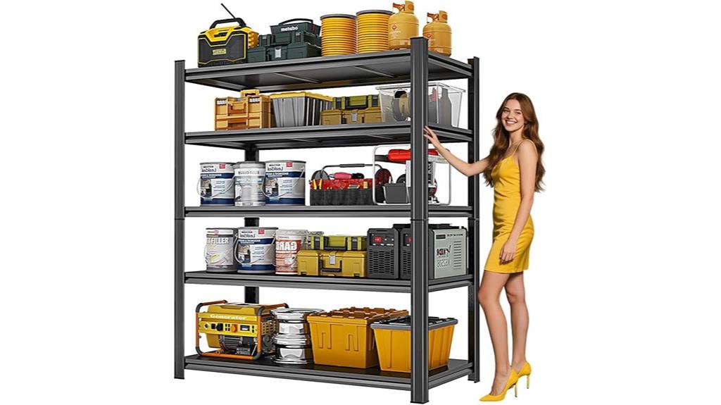 heavy duty black shelving
