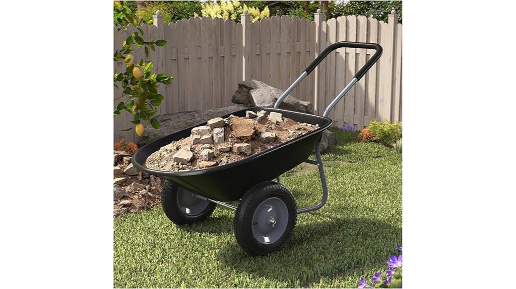 heavy duty double wheelbarrow