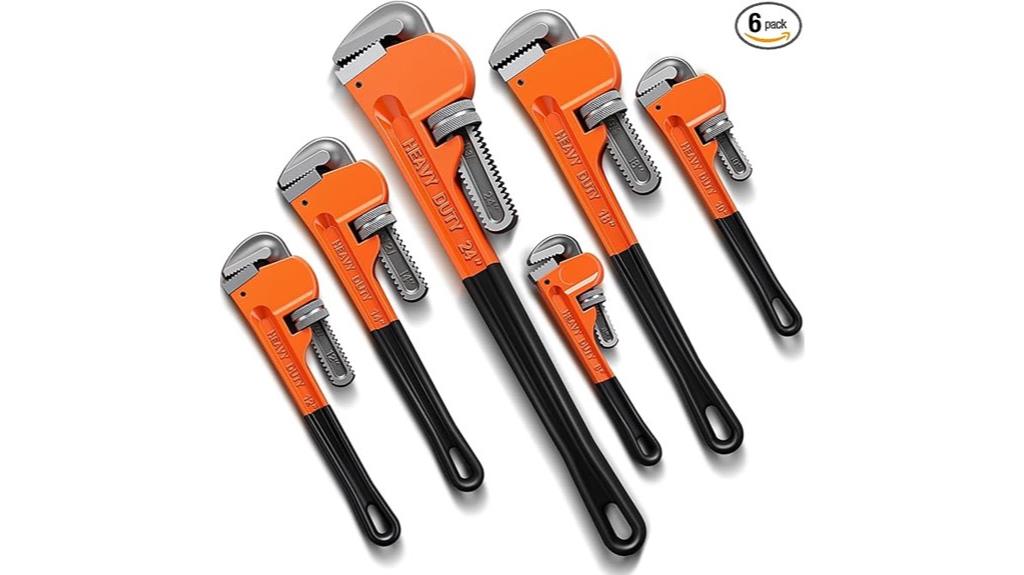 heavy duty pipe wrench set