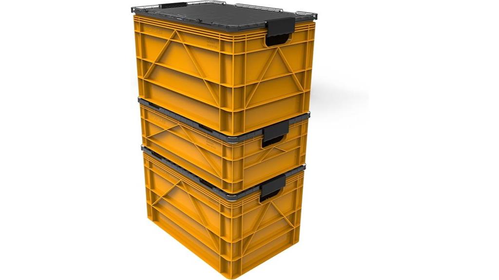 heavy duty stackable storage bins