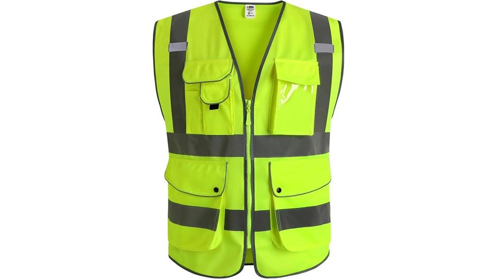 high visibility reflective safety vest