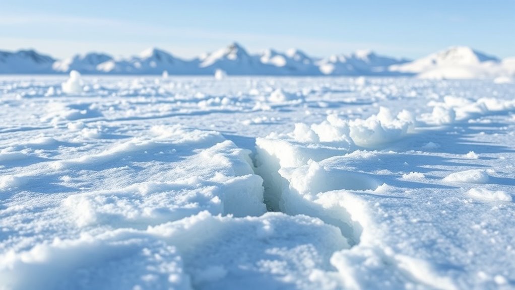 ice fractures at edges