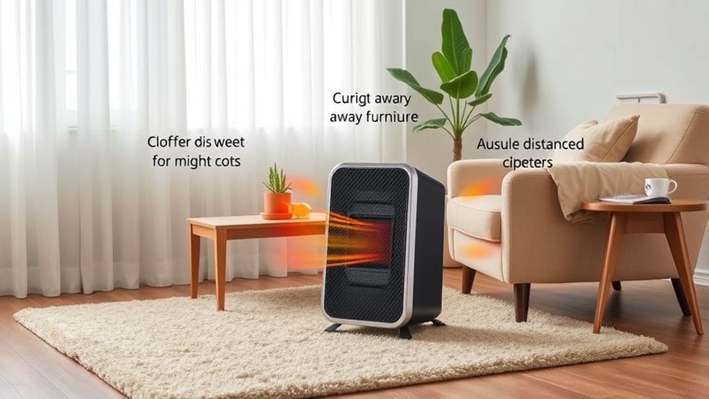 keep heater away from flammables