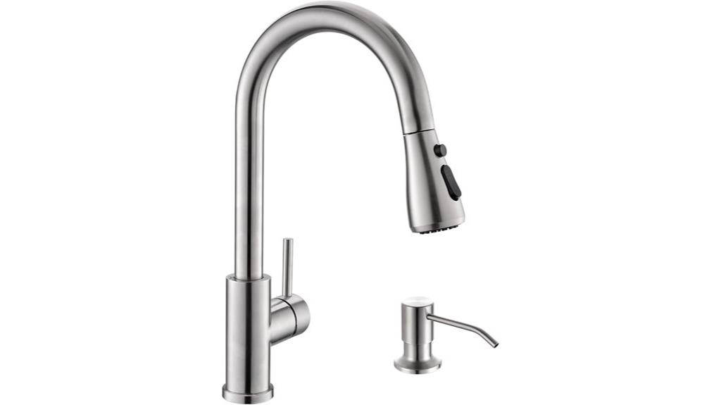 kitchen sink with soap dispenser