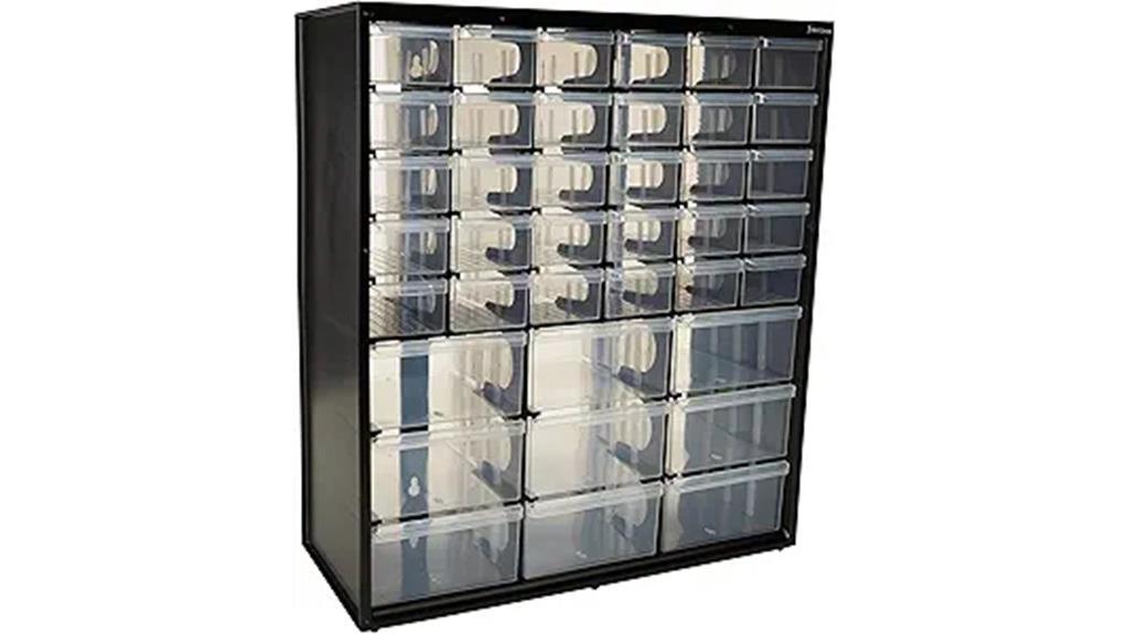 large 39 compartment plastic organizer