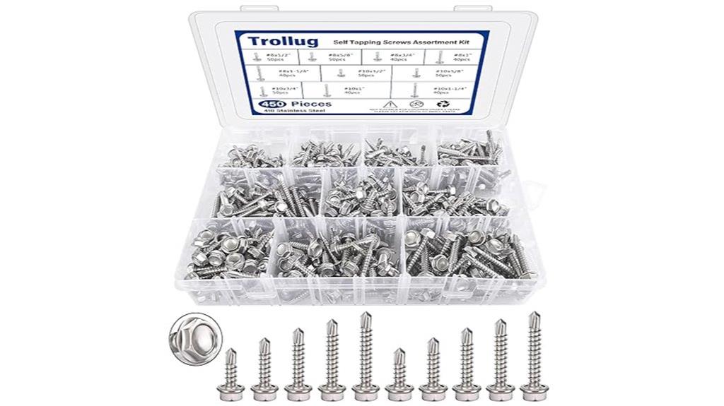 large metal screw set