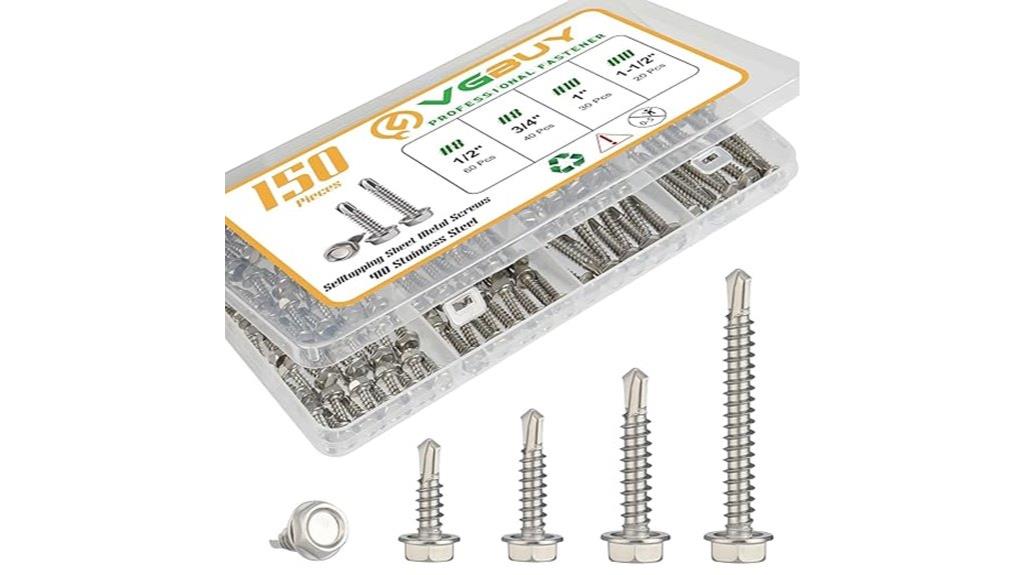 large set of screws