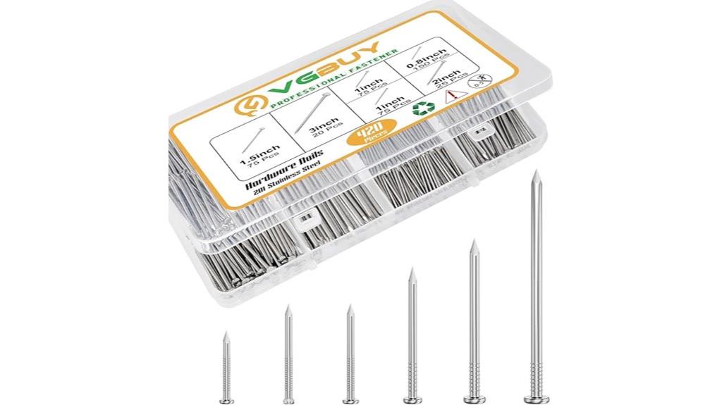 large stainless nail set