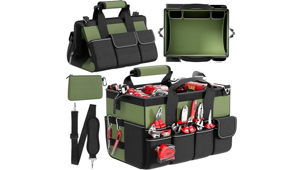 large tool bag with pockets