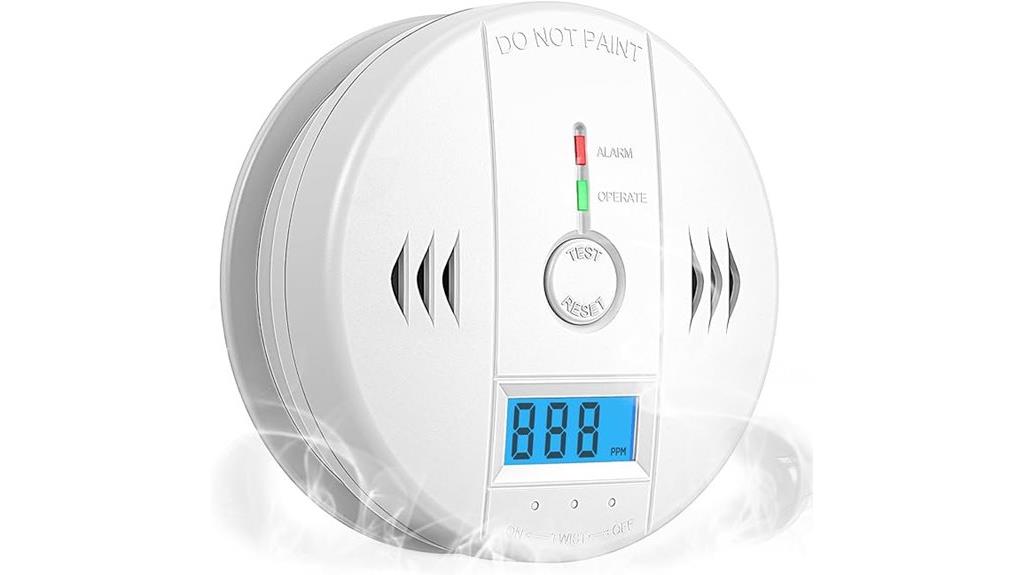 lcd display carbon monoxide detector