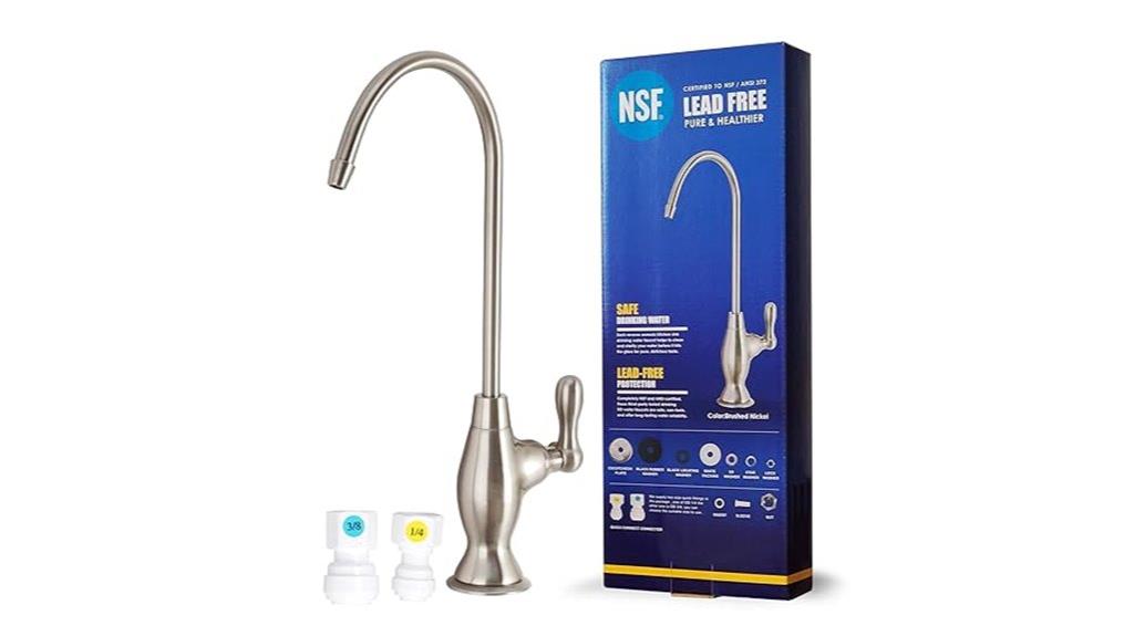 lead free brushed nickel faucet