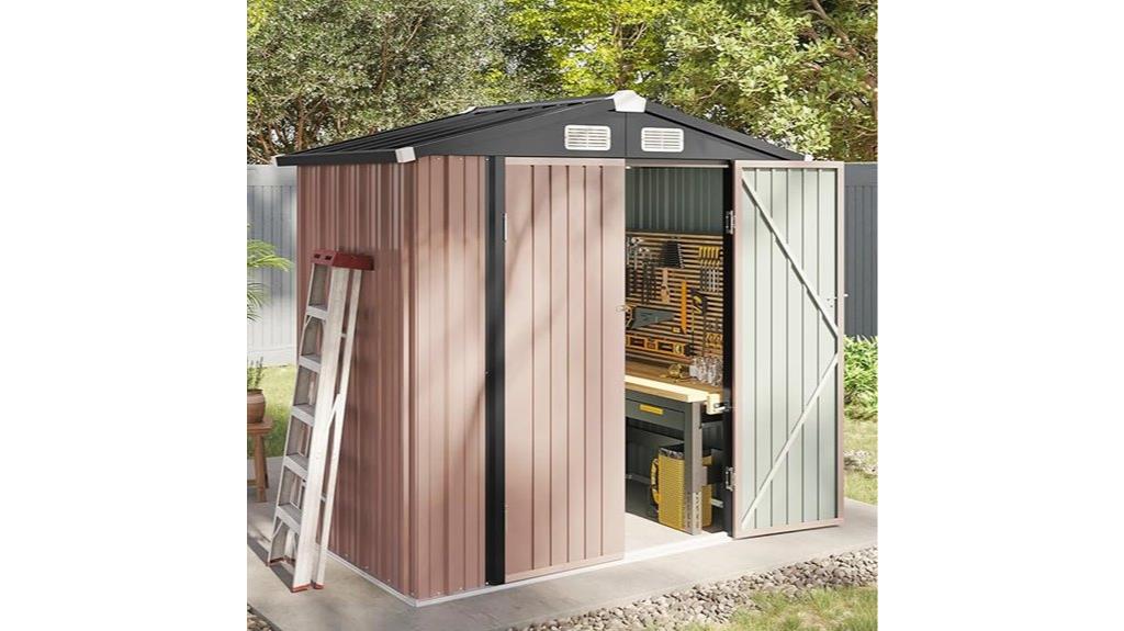 lockable sloped roof shed
