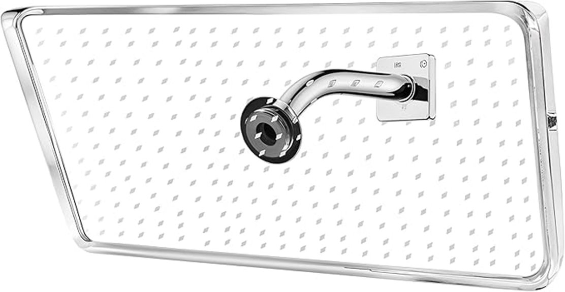 luxury 18 inch rain shower