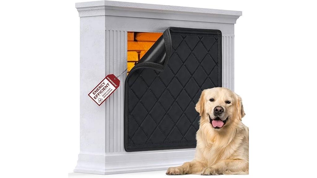 magnetic fireplace draft stopper