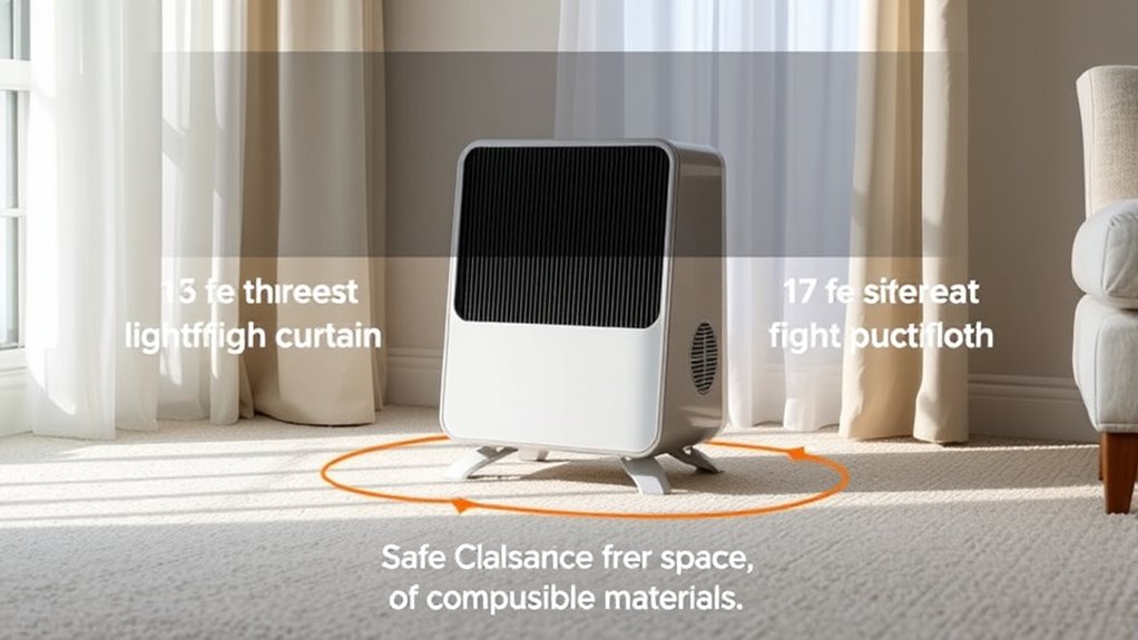maintain safe heater clearance