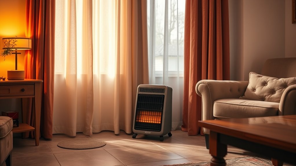 maintain safe heater distance