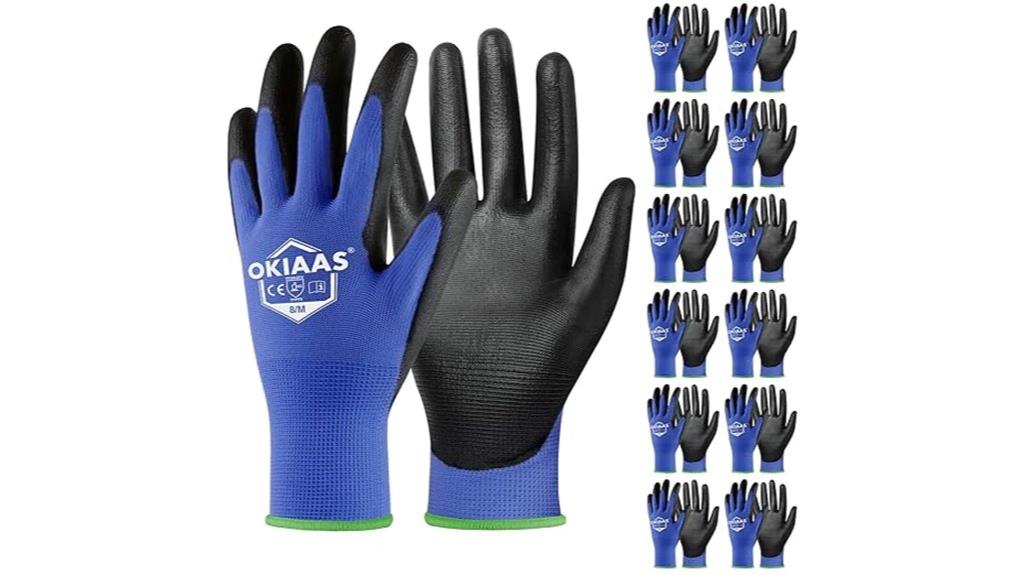men s blue work gloves