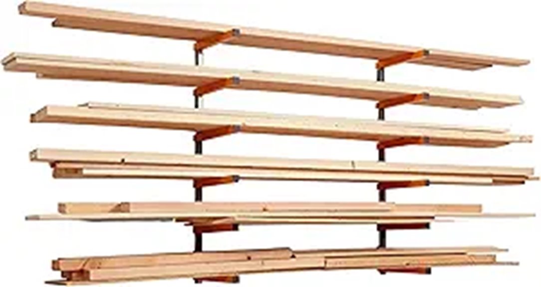 metal bora wood rack