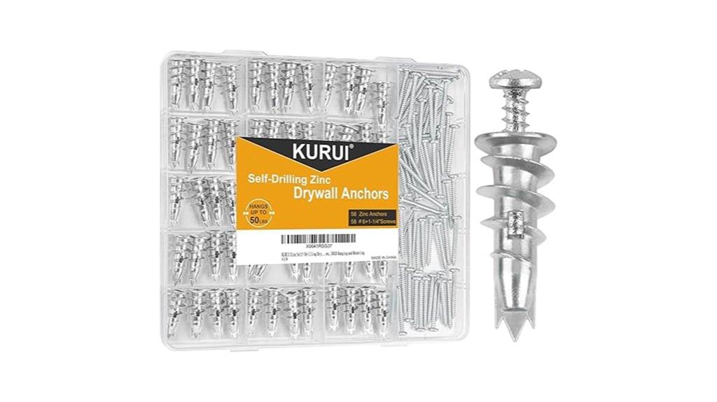 metal drywall anchor set
