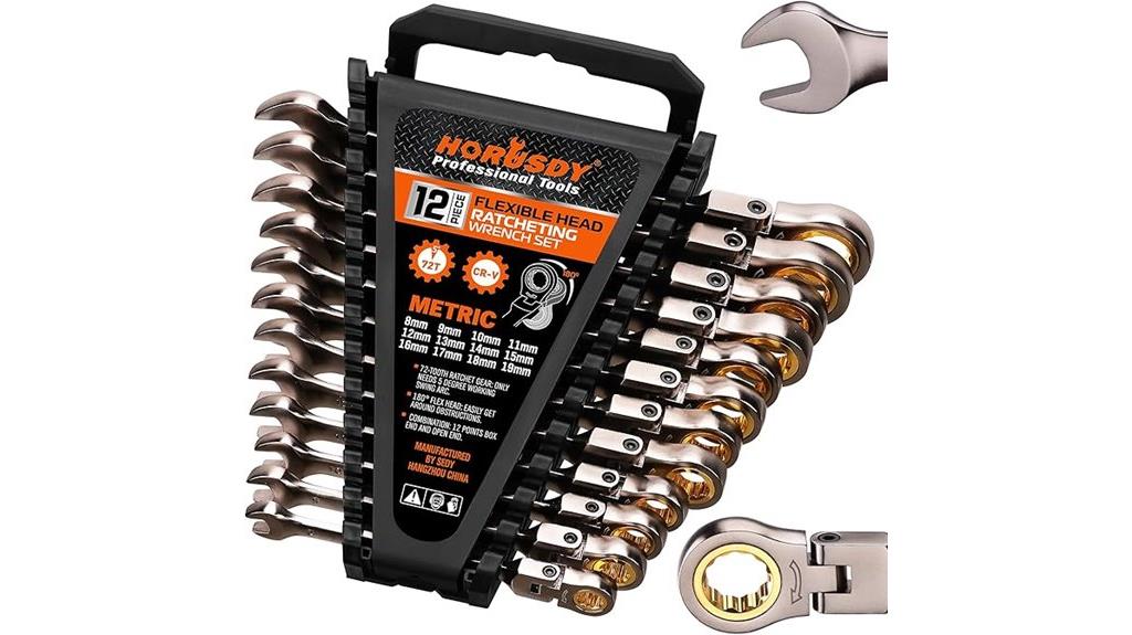 metric flex head wrench set