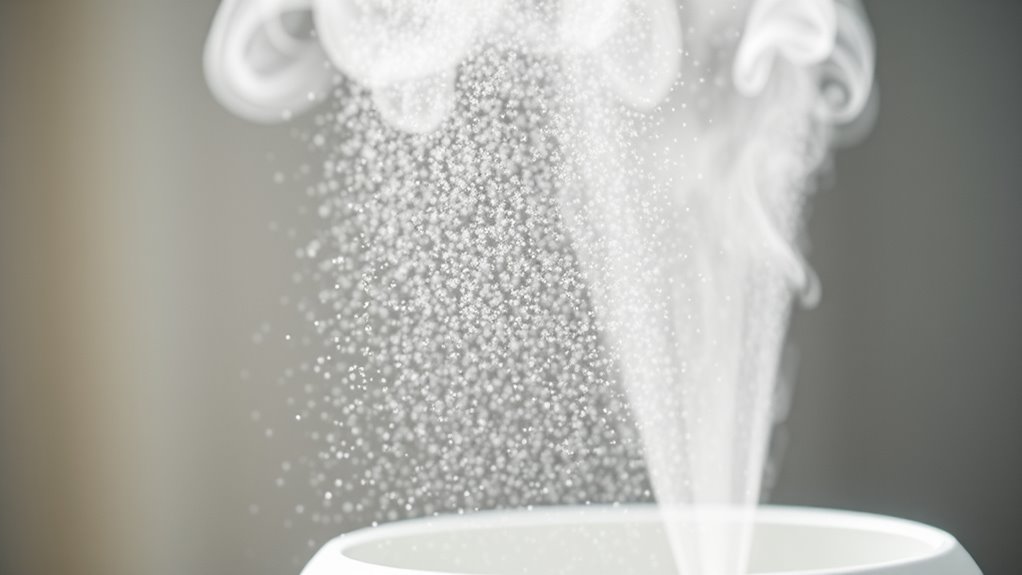 mineral particles from evaporated water