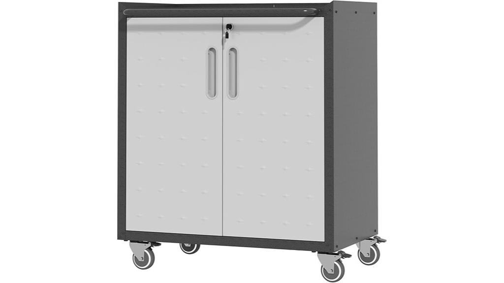 mobile metal storage cabinet