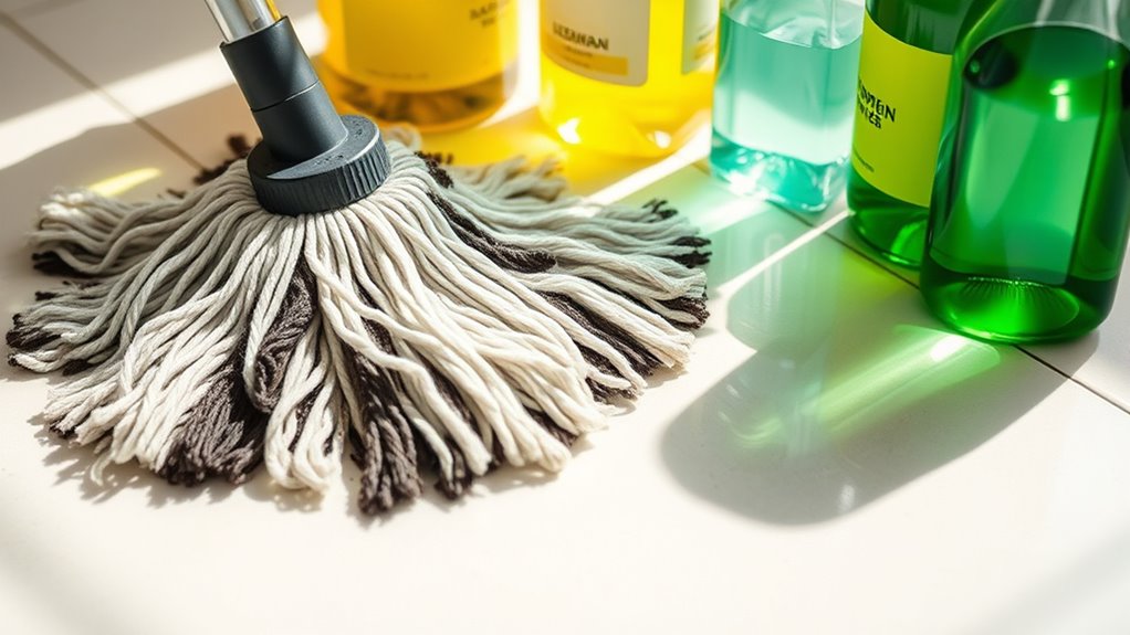 natural and commercial mop cleaning