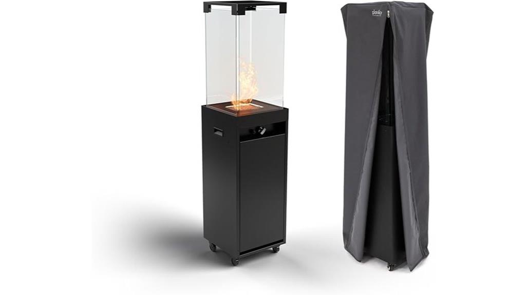 outdoor heating with fireplace