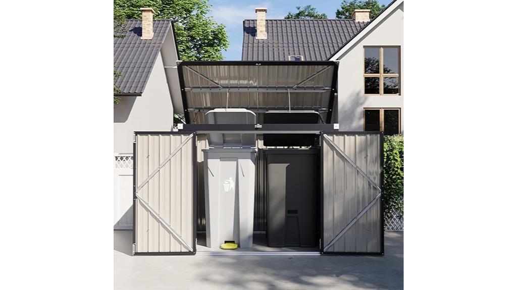 outdoor metal storage shed