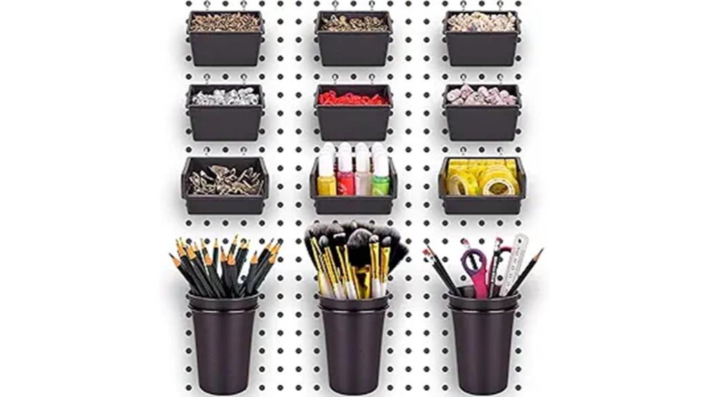 pegboard storage bins set